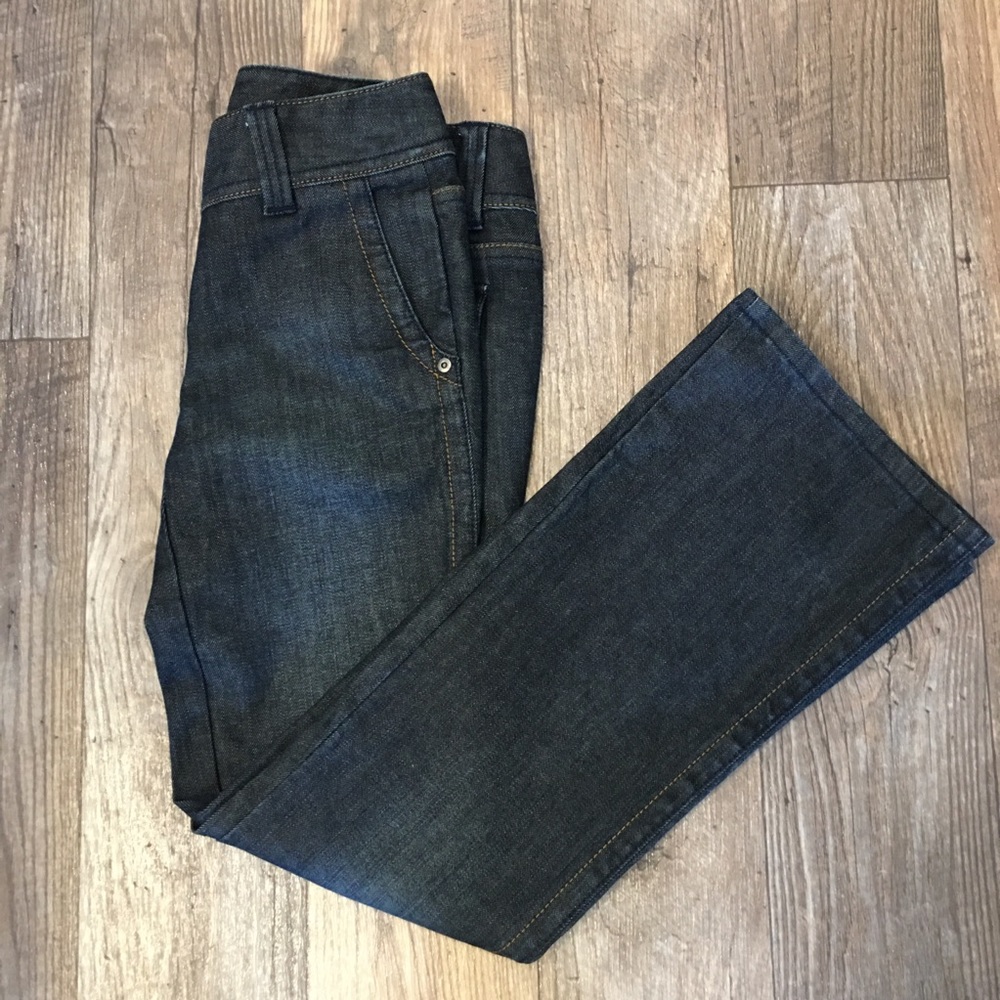 Ann Taylor Flare Trouser Modern Fit Classic Denim